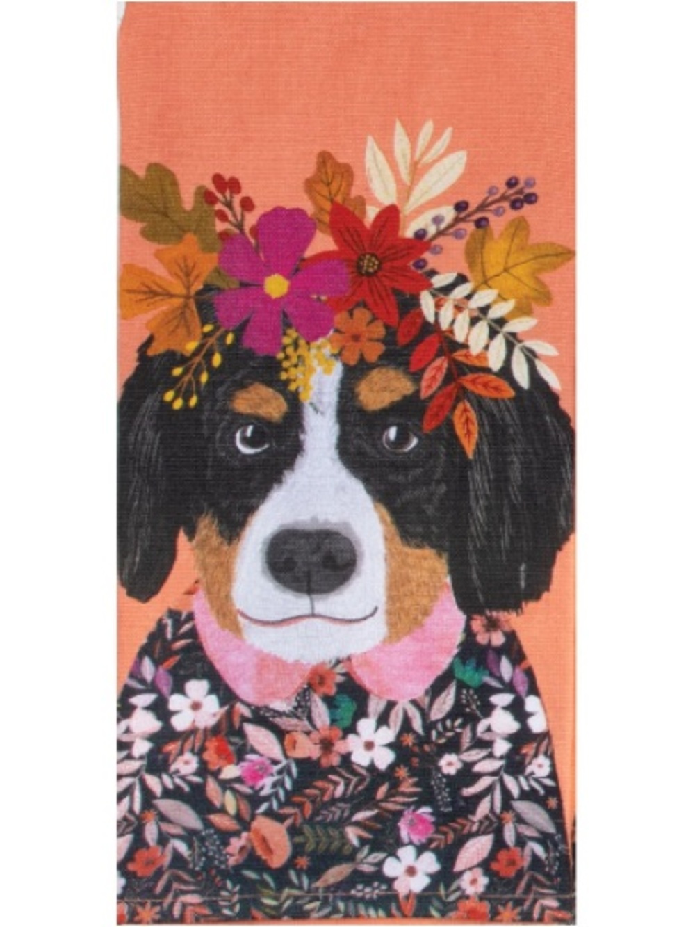 🌻 Fall Flowers Everywhere Bernese Kitchen Towel 🐾